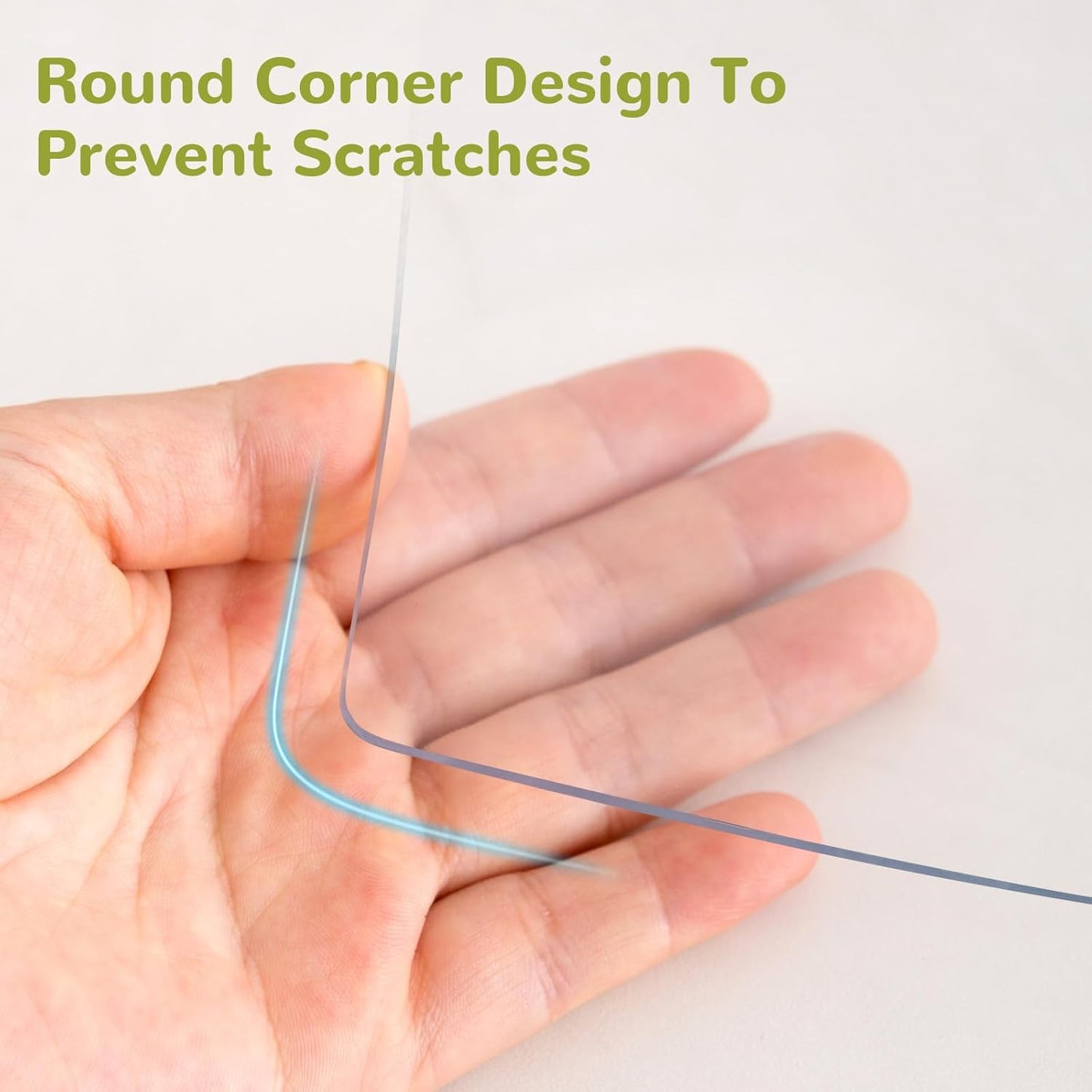 36 x 96 Inch Clear Table Cover Protector, Clear Table Protector for Dining Room Table, 1.5mm Plastic Table Cover, Waterproof Table Pad for Kitchen, Office