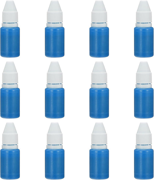 PATIKIL 0.33oz Refill Ink for Stamps and Ink Pads, 12Pcs 10ml Stamp Pad Ink Refill for Office Stamp Self Inking Stamp Date Stamp Scrapbooking, Pink Blue