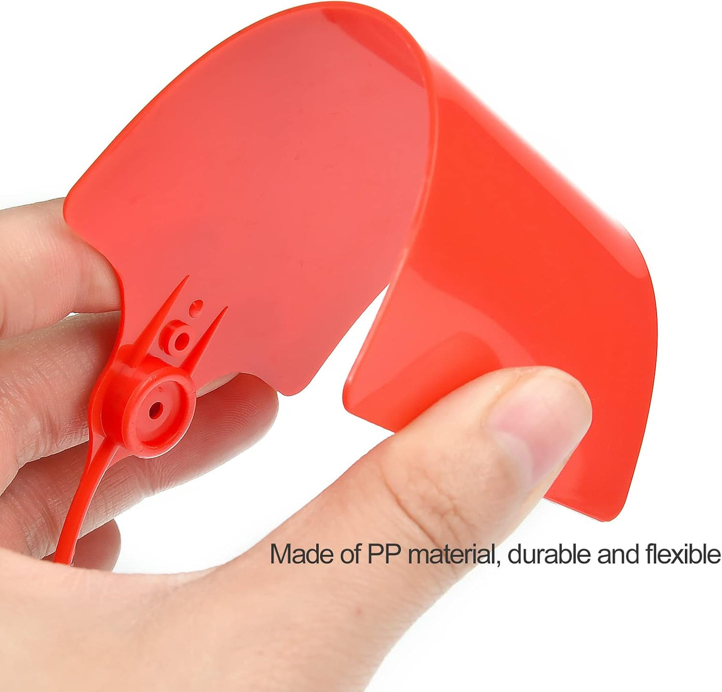 100 Plastic Tags Shipping Tags Water Proof Tags for Labeling Shipping Labels Security Seals Writable Marker Ties Hanging Tags Storage Tag with One Marker Pen (Red)