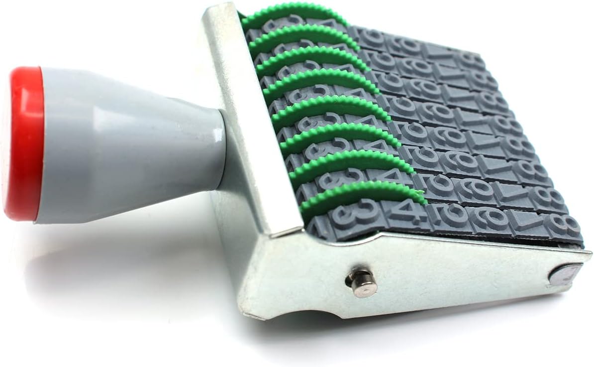 8 Digits Number Stamp Rolling Wheel Office Stamps Personalized Custom Stamps,Multi- Functional Creative Symbol Business Date Stamp