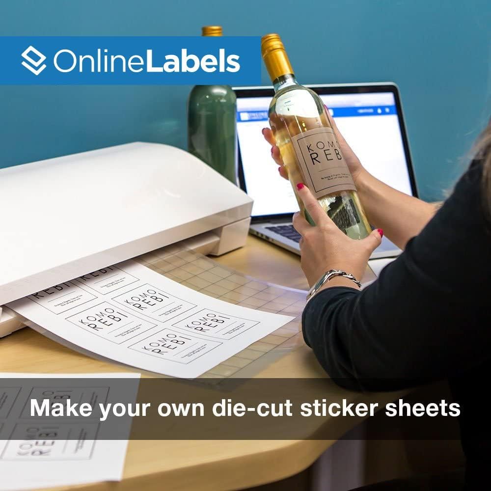 8.5 x 11 Clear Frosted Matte Sticker Paper (Inkjet Printers Only) - 10000 Sheets - Full Sheet Labels - OnlineLabels