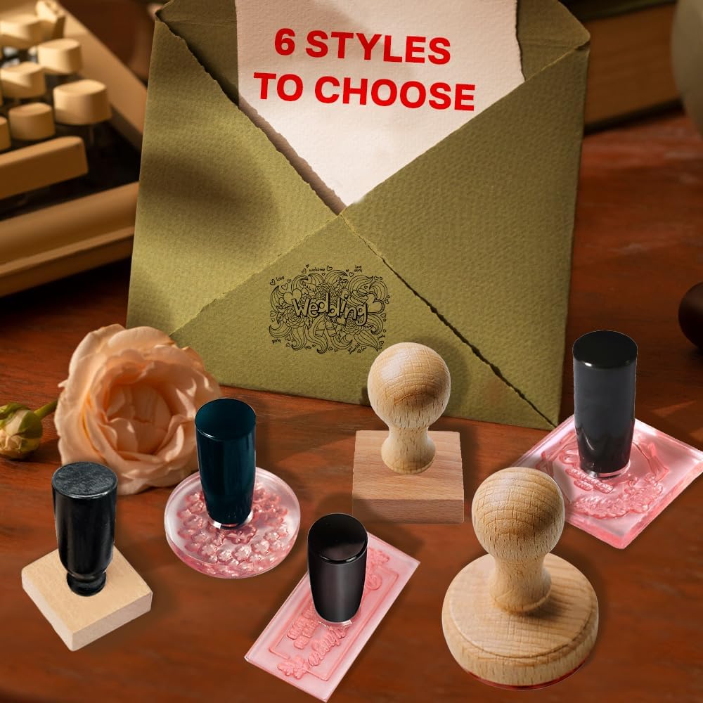 Personalized Logo/Address/Name Stamps -Custom Wooden Rubber Stamp, Multiple Sizes Stamps for Business (Round Stamp)