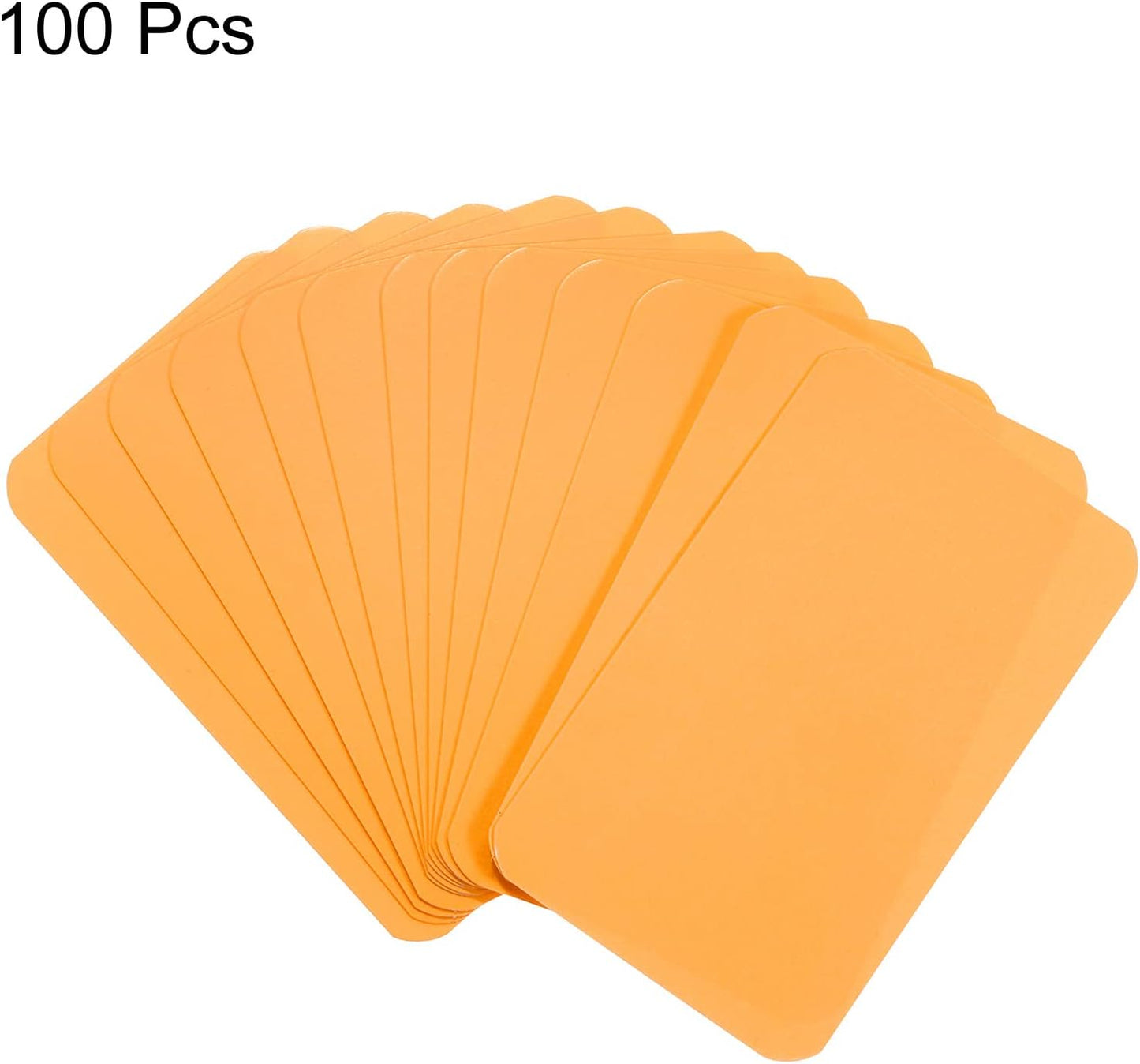 PATIKIL 3.5" x 2" Blank Paper Business Cards, 100 Pack Small Index Flash Cards Words Message Note Card Mini Paper Tags for DIY Gift Craft Scrapbooking, Orange