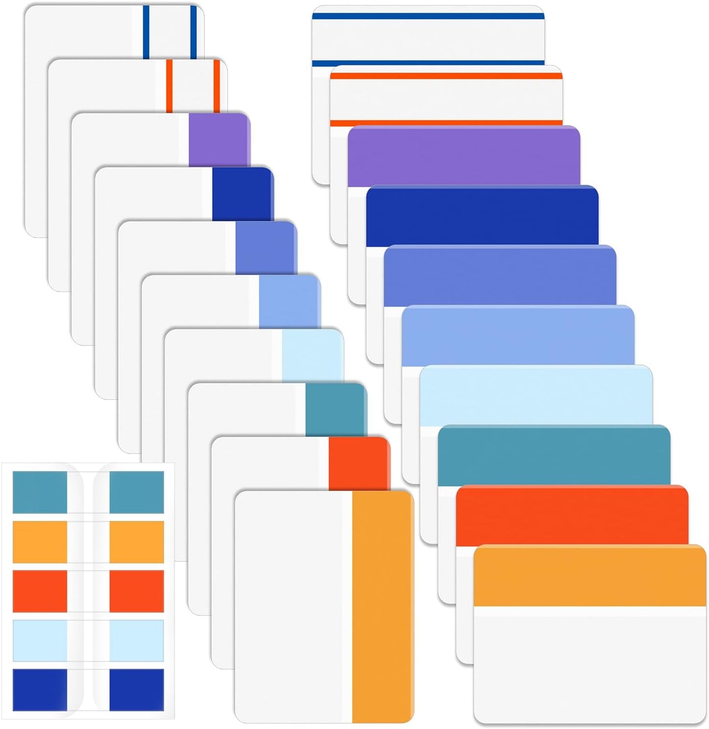 Mr. Pen- Sticky Index Tabs, 500 Pcs, 21 Sets, Colorful Sticky Tabs for Notebooks, Page Markers, Page Tabs for Binders, Page Tabs Sticky Tabs for Books, Notebook Tabs, Book Sticky Tabs for Notebooks