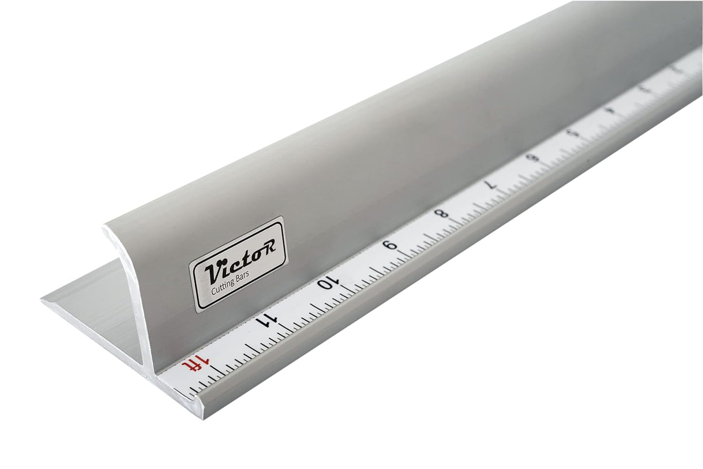 Victor 12-Inch Professional Aluminum Safety Ruler with Finger Guard Edge and Non-Slip Base - Ideal for Precision Cutting and Craft Projects - Durable Cutting Ruler for Safe Use