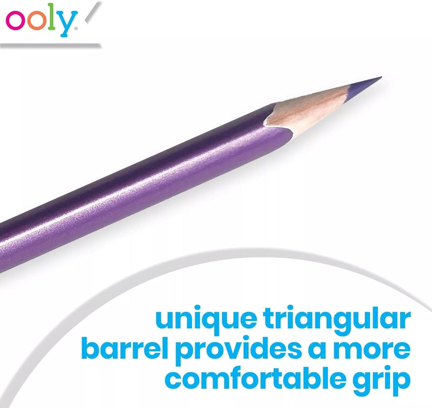 Ooly Metallic Sheen Colored Pencils Set of 12,Drawing and Coloring Pencils for Kids and Adults, Colorful Back to School Supplies for Any Arts and Crafts, Adult Coloring Books