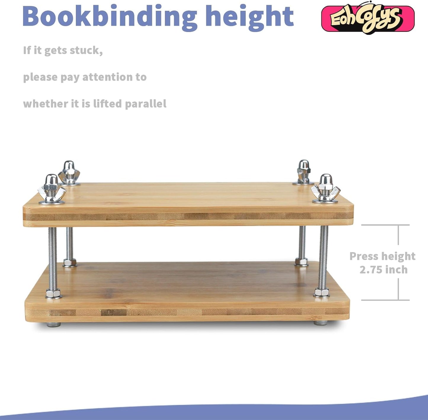 Eohcofys Book Binding Kits, Book Press Binding Materials Tools Bookbinding Kit for Beginners 11.6 x 7.9 Inch