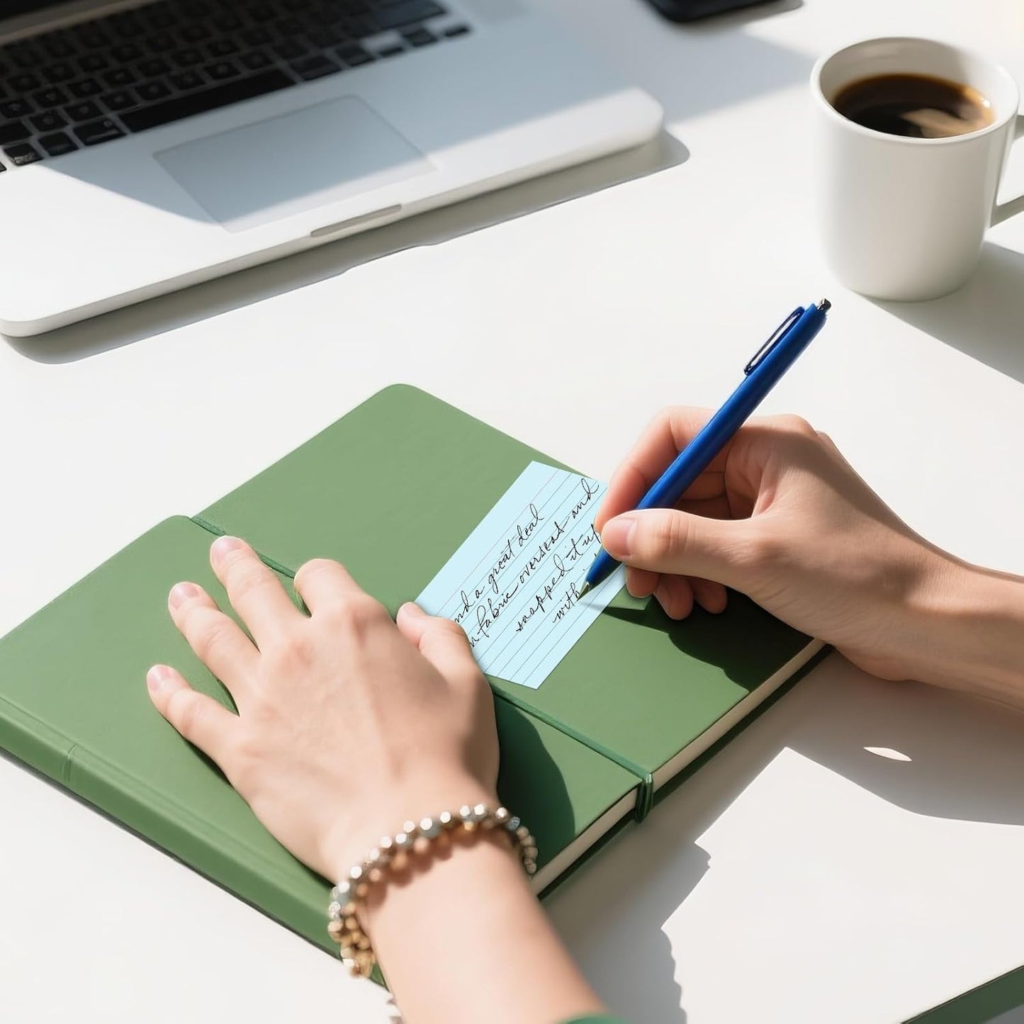 250 Count Index Cards 3x5 Inch with Key Ring, 180gsm Heavy Weight Colored Flash Cards 5 Color Assortment (50 Sheets Each), Note Taking for Students, Teachers, Study Note Cards for Office Home School