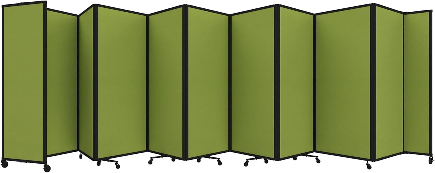Versare Room Divider 360 Portable Wall Partition | Folding Panels | Large Freestanding Divider | Locking Wheels | Temporary Room Separator
