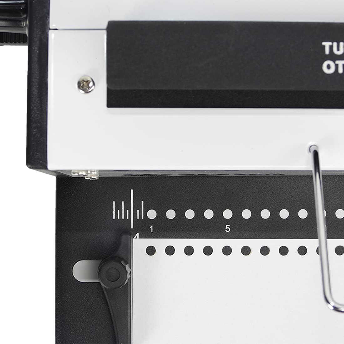 Rayson TD1202R Wire Binding Machine, 3:1 Pitch Round Hole Coil Binder Hole Punch, Compatible with Wire, Spiral, and Click Binding Spines, 32-Hole Punch, Punches 12 Sheets, Binds 120 Sheets