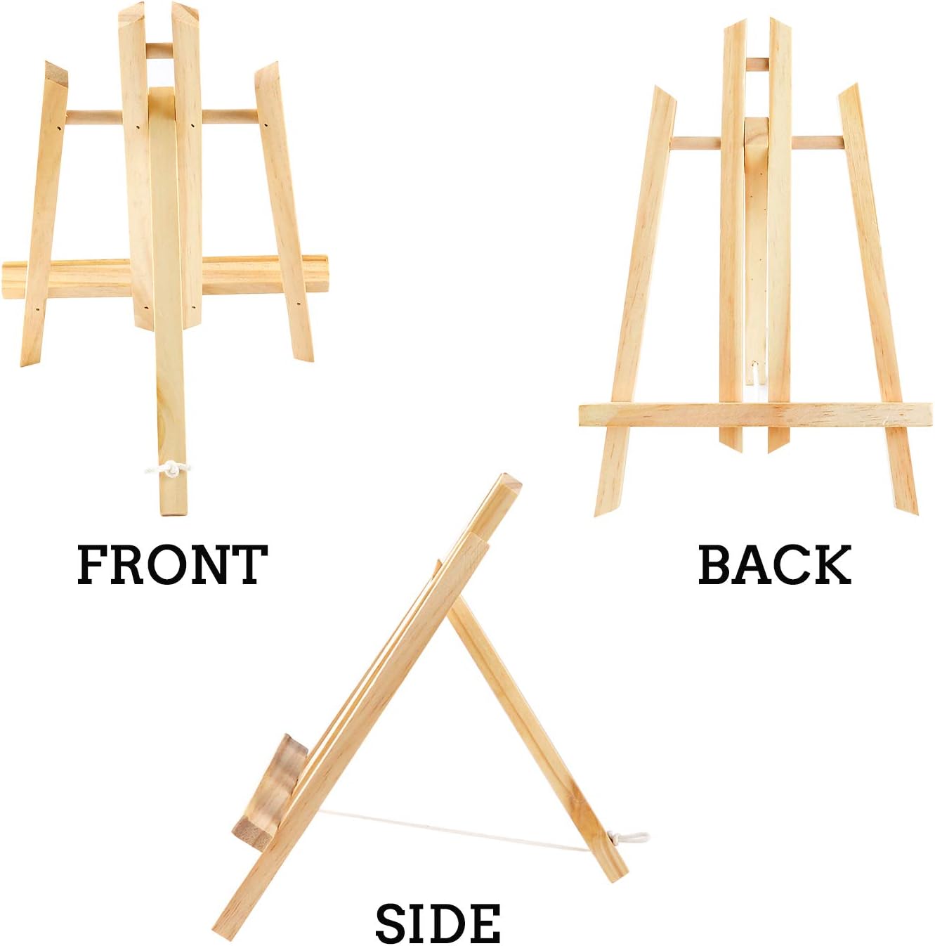 AROIC Wood Easels, Easel Stand for Painting Canvases, Art, and Crafts. (11.8 inch, 10 Pack), Tripod, Painting Party Easel, Kids Student Table School Desktop, Portable Canvas Photo Picture Sign Holder.