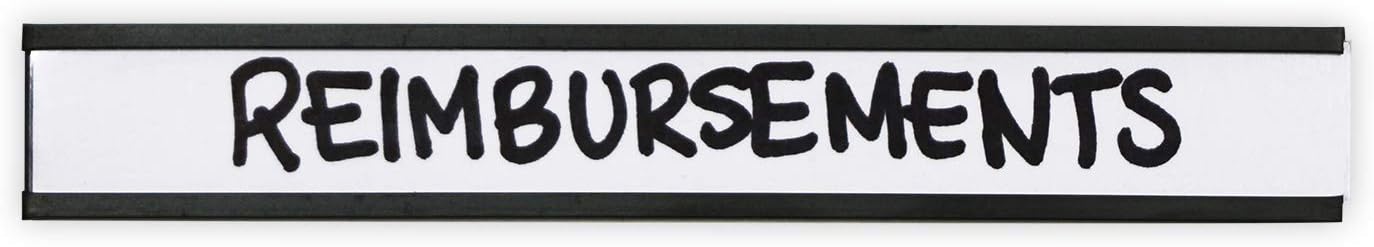 SmartSign Magnetic 'C' Channel Label Holders for Metal Racks and Shelves | 0.5" x 4" Pack of 25