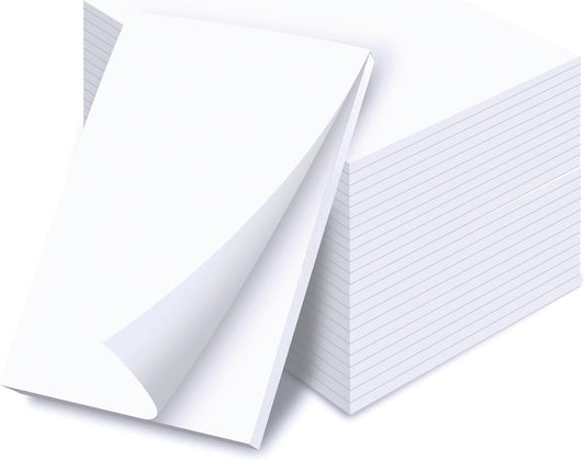 Better Office Products Blank Scratch Note Pads, 4" x 6" Pads, Server Notepads, 50 Sheets per Pad, Memo Pads, Gummed Binding for Easy Tear-off (24 Pack)