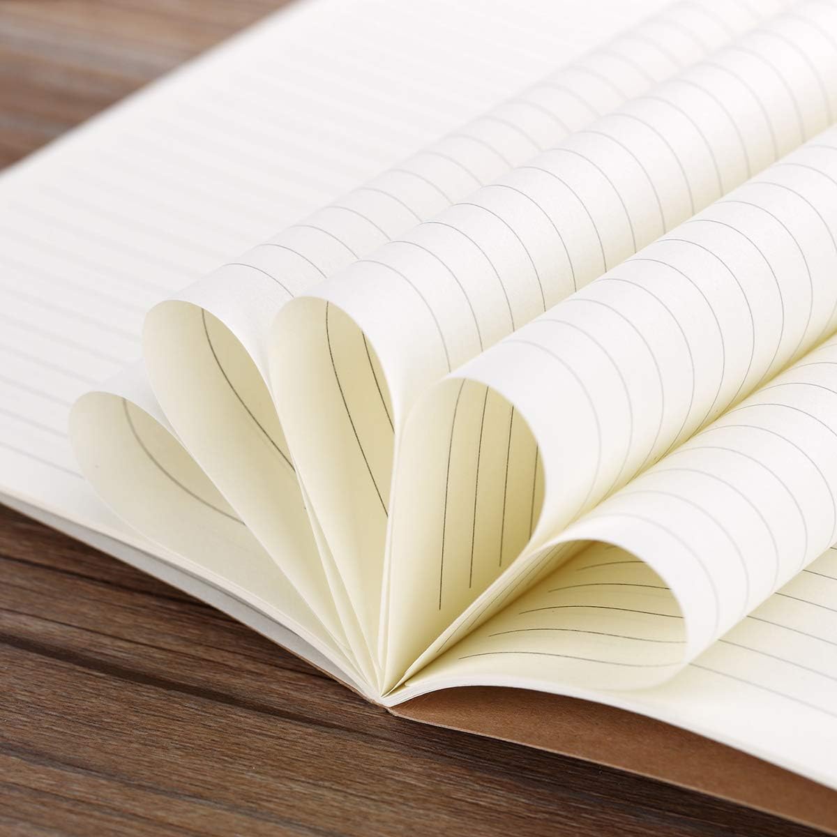 Large College Ruled Notebook Journals Bulk with Thick Lined Paper, 60 Pages, 8.5x11 inch, Composition Diary Subject Notebooks Planner for Travelers Students Office, Kraft Journal Set, 12 Pack