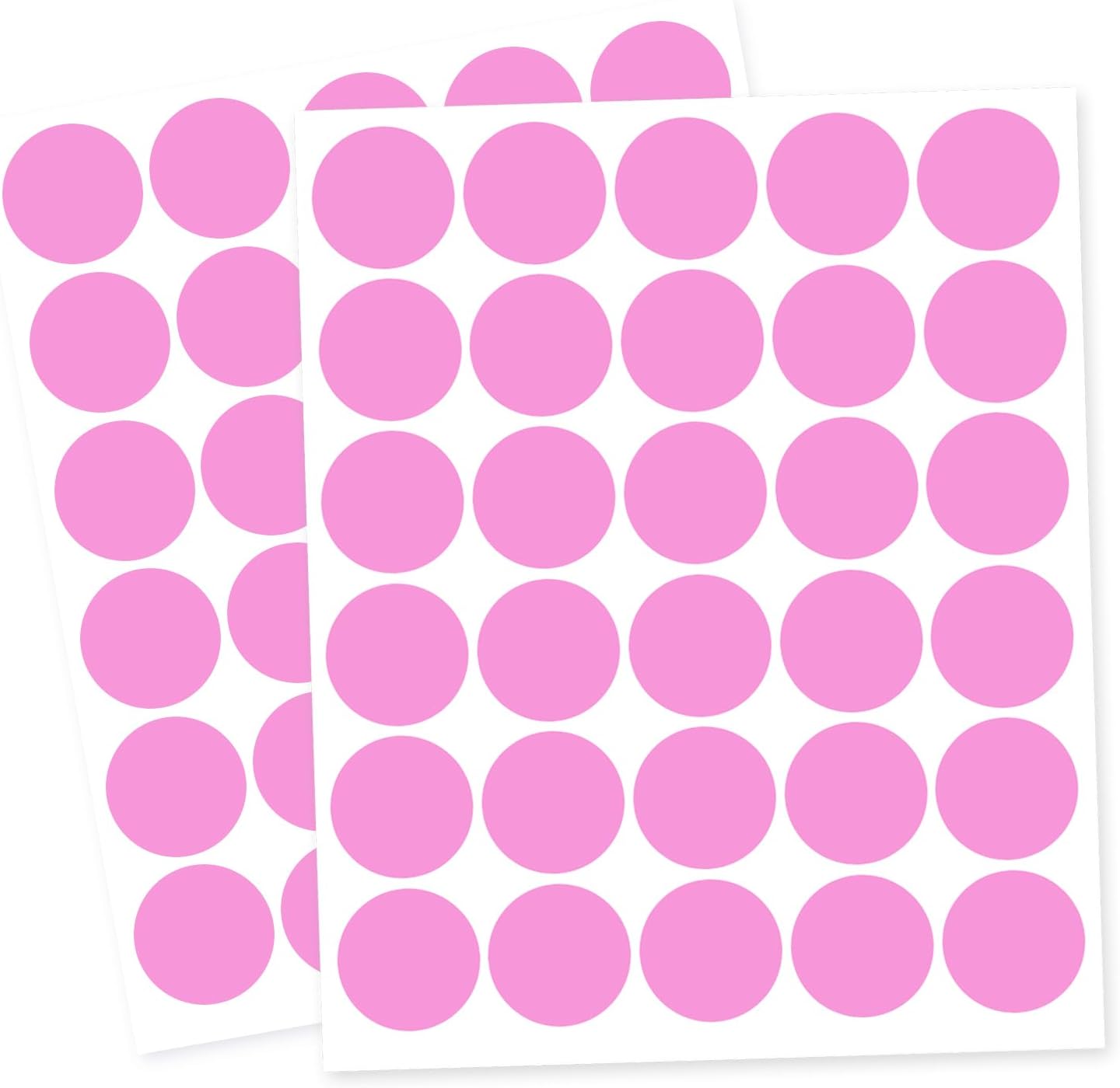 1 Inch Removable Color Code Dot Sticker Round Labels,Garage Sale Stickers Price Tags Label Blank Yard Sale Circle Dot Stickers Removable Writable Not Blurry (1050 Pack,Pink)