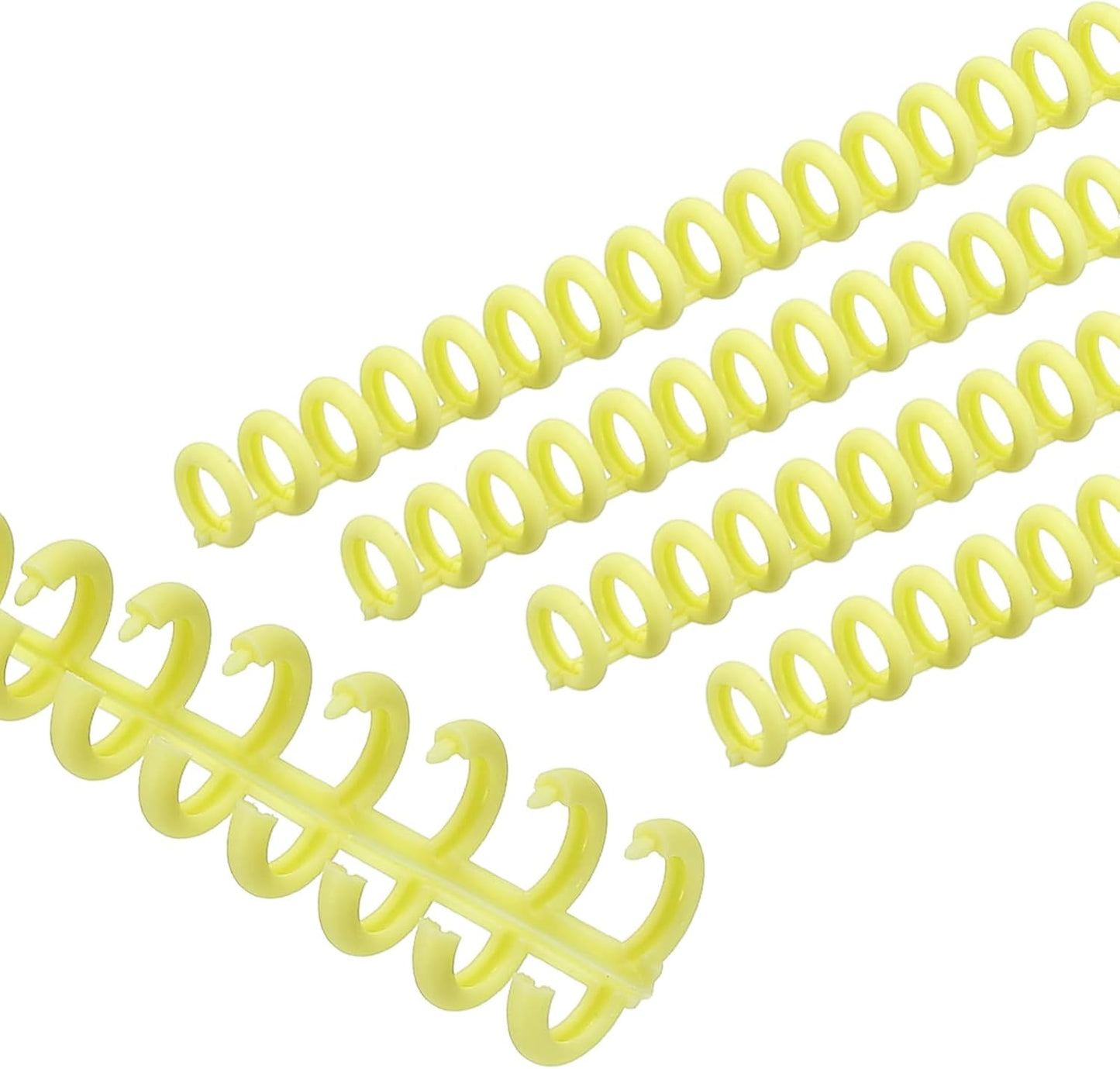 PATIKIL 8.5mm(0.3") Spiral Binder Ring,10 Pcs 30 Rings 25 Sheet Capacity Comb Binding Spines for Binding Paper Sheets Notebook Calendar Picture Album, Yellow