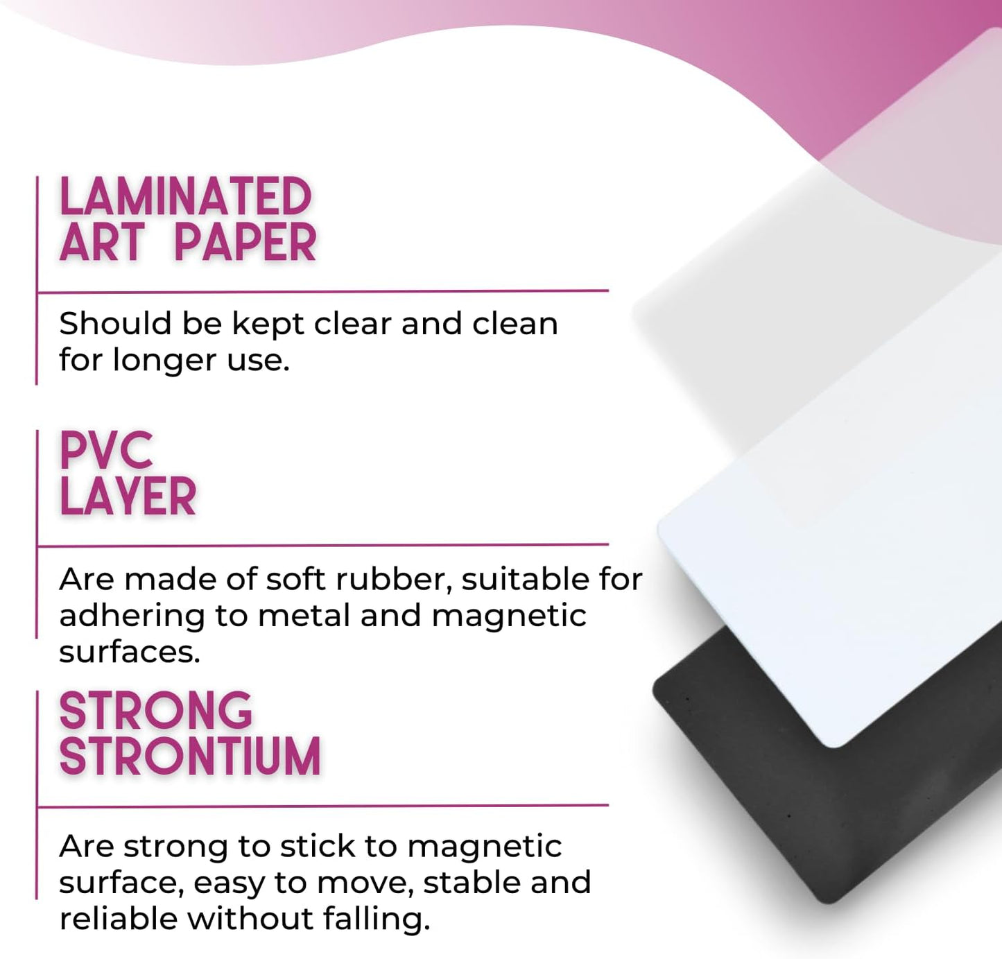 Availey 30 Pieces (5 x 3") - White Magnetic Dry Erase Labels - Reusable Strips for Classroom Home Office Garage Refrigerator Blank Writable Erasable Cards Name Tags Students Locker Shelf