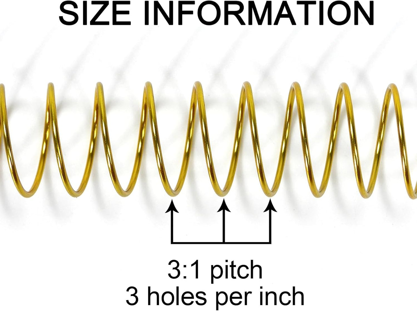 RAYSON 7.9mm Spiral Wire Coil Binding, 3:1 Pitch, 5/16" Metal Coils Spiral Binding 40 Sheets Capacity, Multicolor & Pack of 100