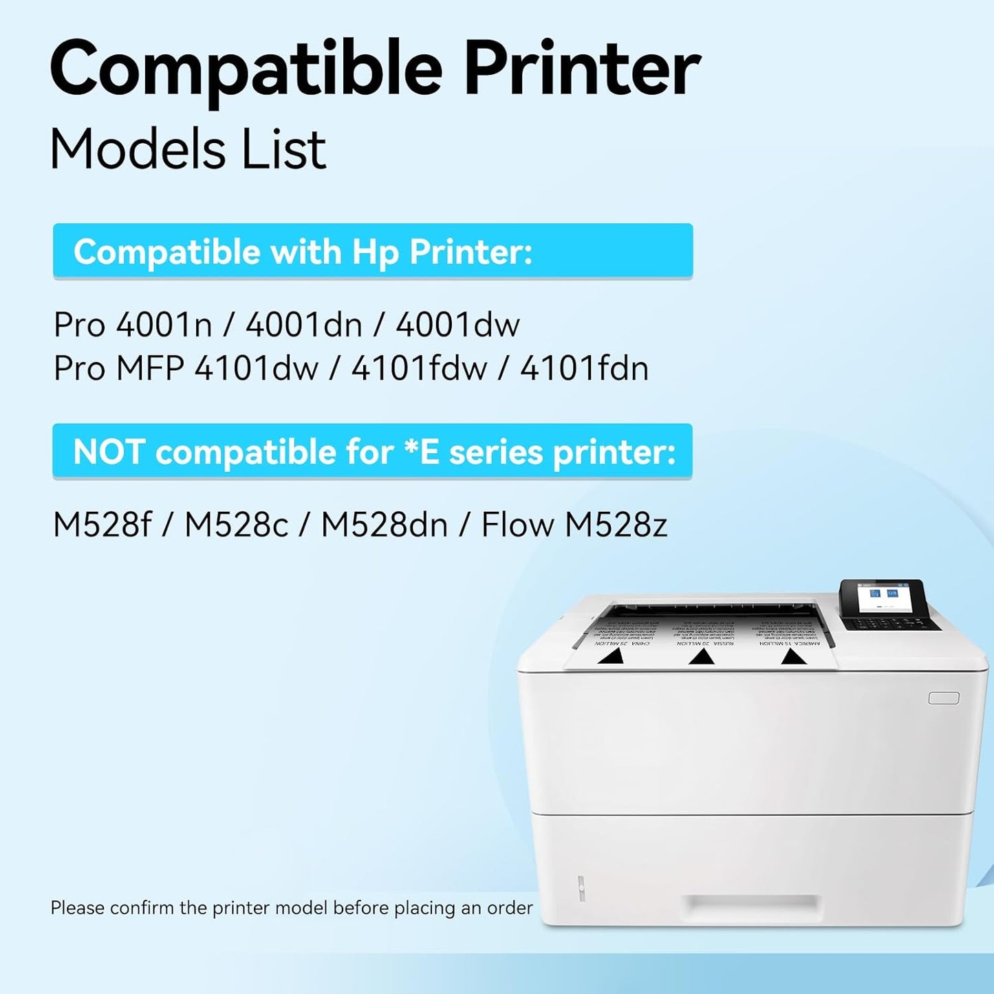 148A Toner Cartridge Black with Chip Compatible Replacement for HP 148A Toner Cartridge W1480A 148X W1480X for PLaserjet Pro MFP 4101fdw 4101fdn 4001dw 4001dn 4001n Printer, 2 Pack