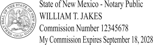 New Mexico Rectangular Notary Stamp | Official State Notary Stamp | Official Seals | Meets State Specifications (New Mexico, Rectangular Stamp)