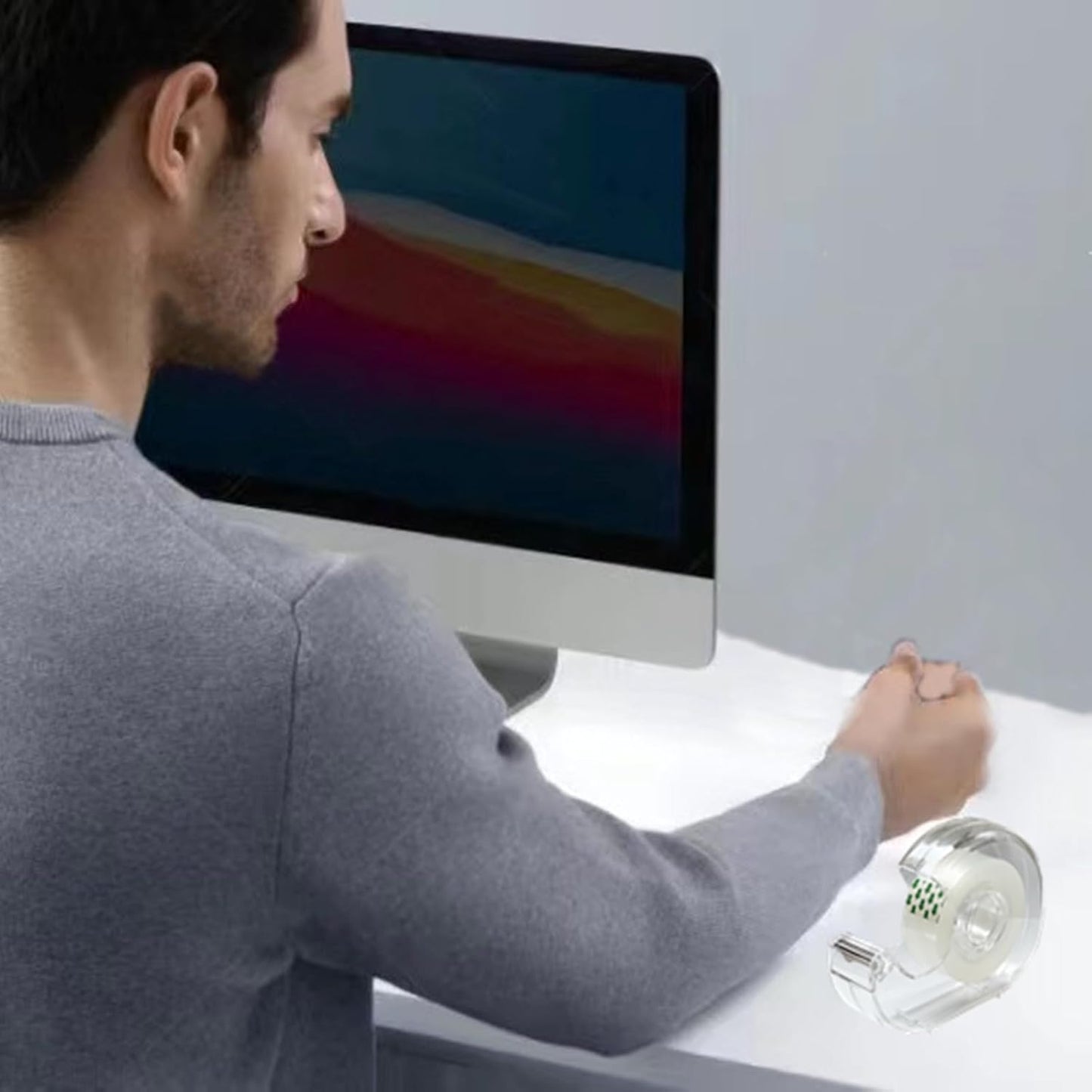 Tape, Clear Tape,Transparent Tape for Office Supplies and School Supplies,Glossy Finish,3/4 in x 720 in, Dispensered, 24 Pack