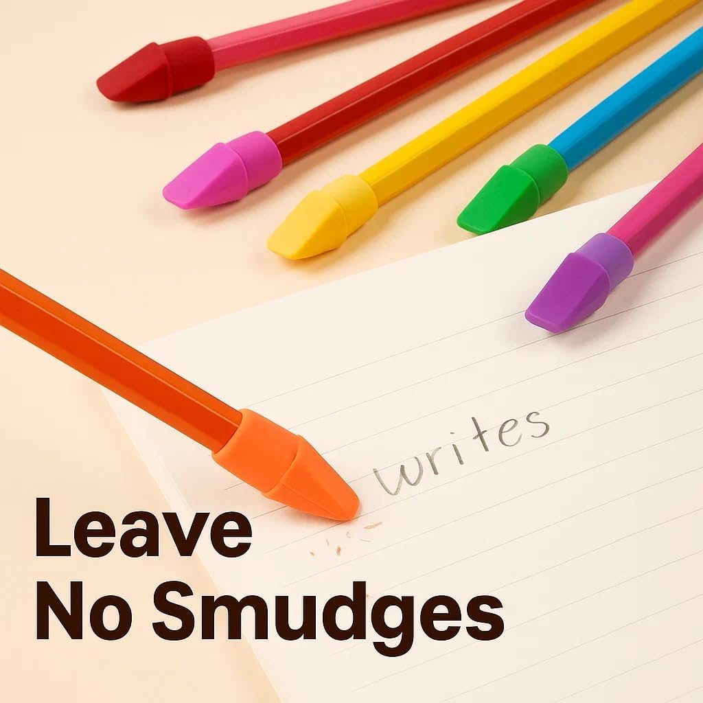 Cap Erasers for Pencils Pulk - Pencil Top Erasers Cap Erasers Toppers for Latex Free Assorted Colors School Supplies for Teachers Sudents Classroom Home and Office (500)