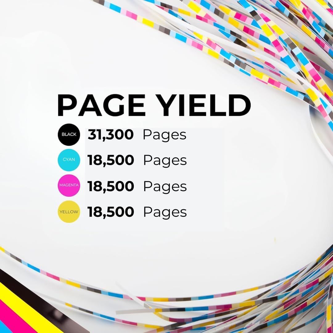Toner Pros High Capacity Remanufactured Xerox Versalink 006R01824, 006R01825, 006R01826, 006R01827 Toner Cartridge - Replacement for C7120/C7125/C7130 Printers - 4 Color Pack KCMY