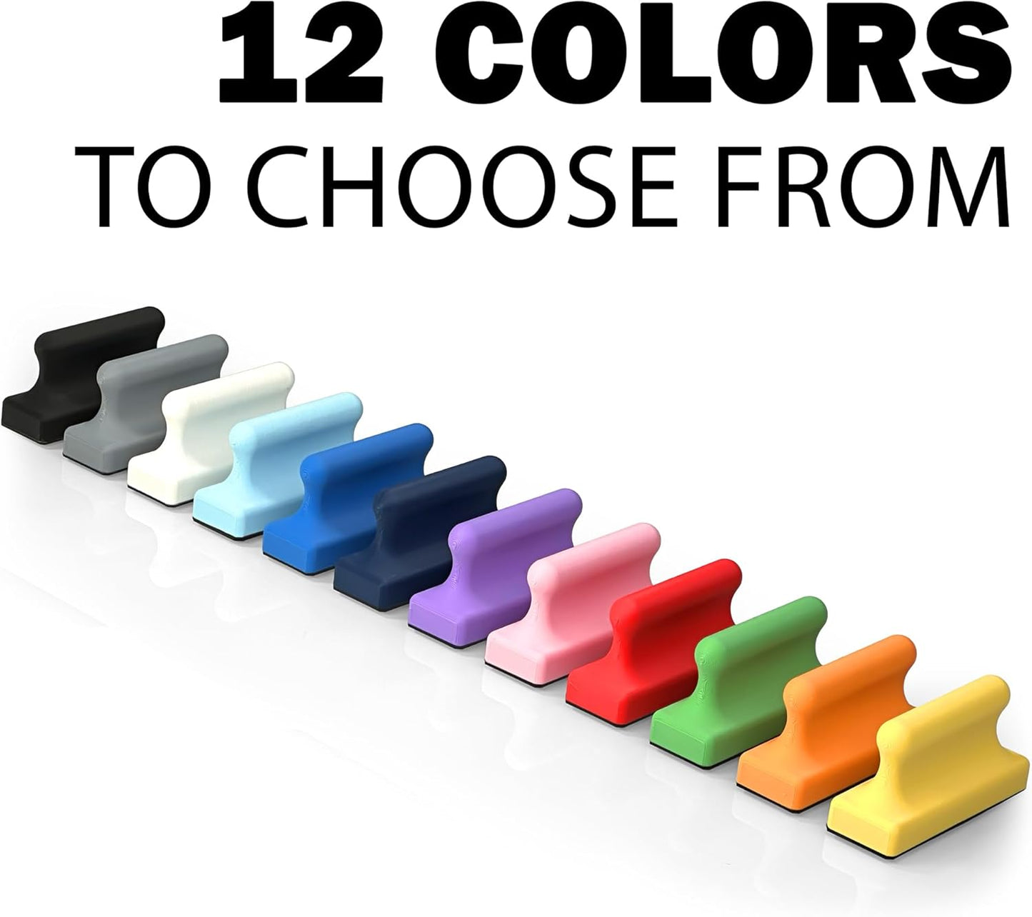 Glassboard Studio Mega Magnets - Neodymium - Heavy Duty, Colorful, Ergonomic, Ideal for Crafting, Quilting, and as Magnetic Knife Holders (12, Ice Blue Pawn)