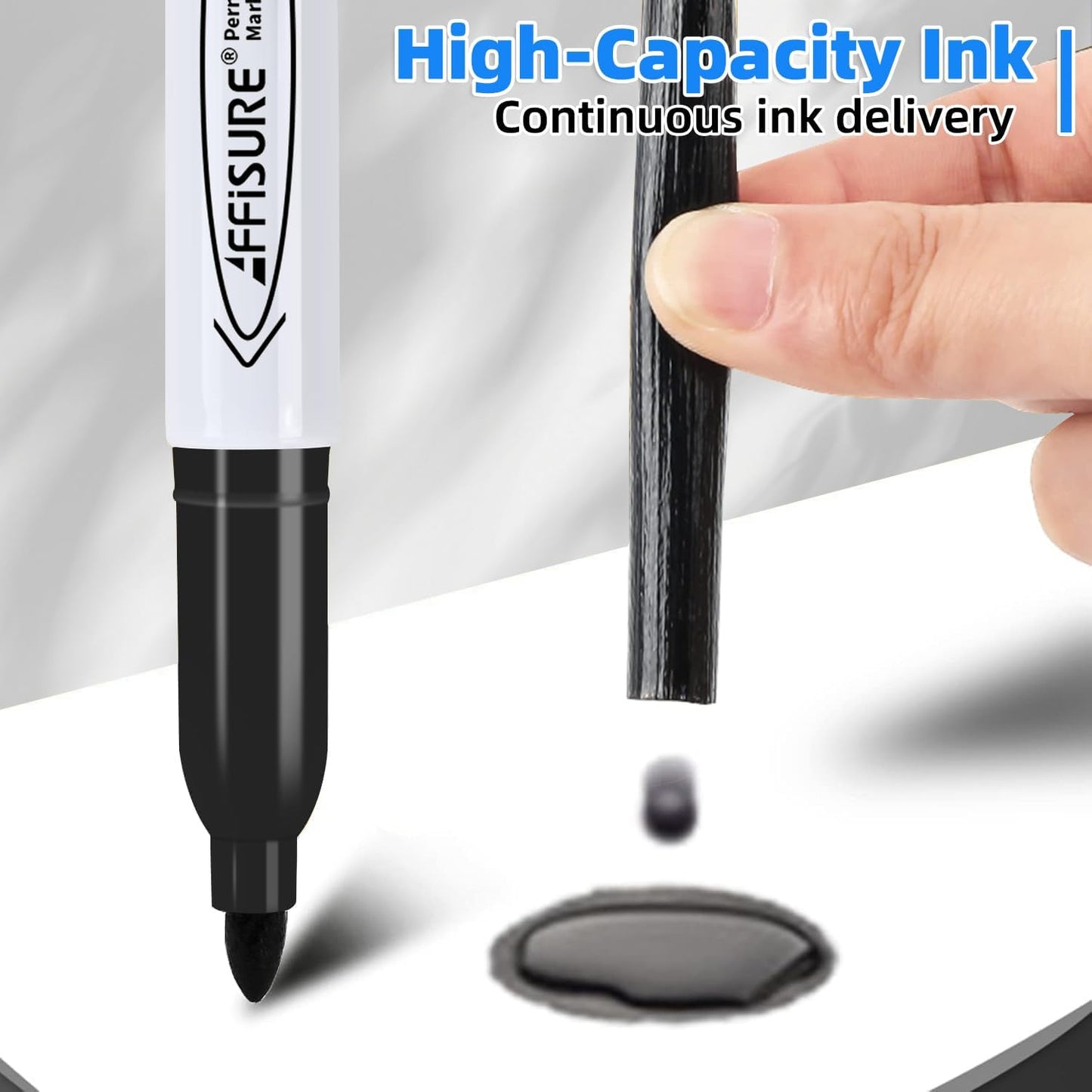 Permanent Markers Assorted Colors Set, 8 Colored Markers 8 Pack, Fine Point，Works on Wood, Plastic, Metal, and More, for Adults, Artist, Taecher, Kids