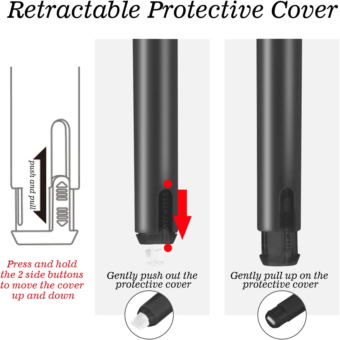 BESARME 12 Pieces Correction Tape Pen, Push Pull Protective, Easy to Use Applicator for Instant School Office Supplies, 1/5 X 236 Inch