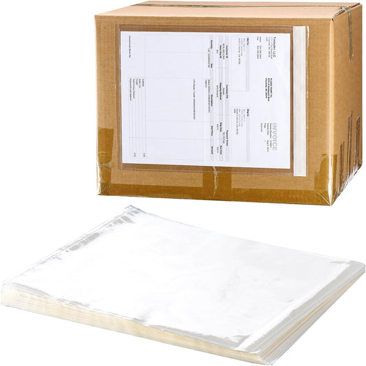 2.5 Mil Premium Clear 9.5'' x 12'' Packing List Envelopes, Adhesive Shipping Label/Documents Pouches/Sleeves for Full Page Letter-size (8.5''x11'') Papers (250 Pack)