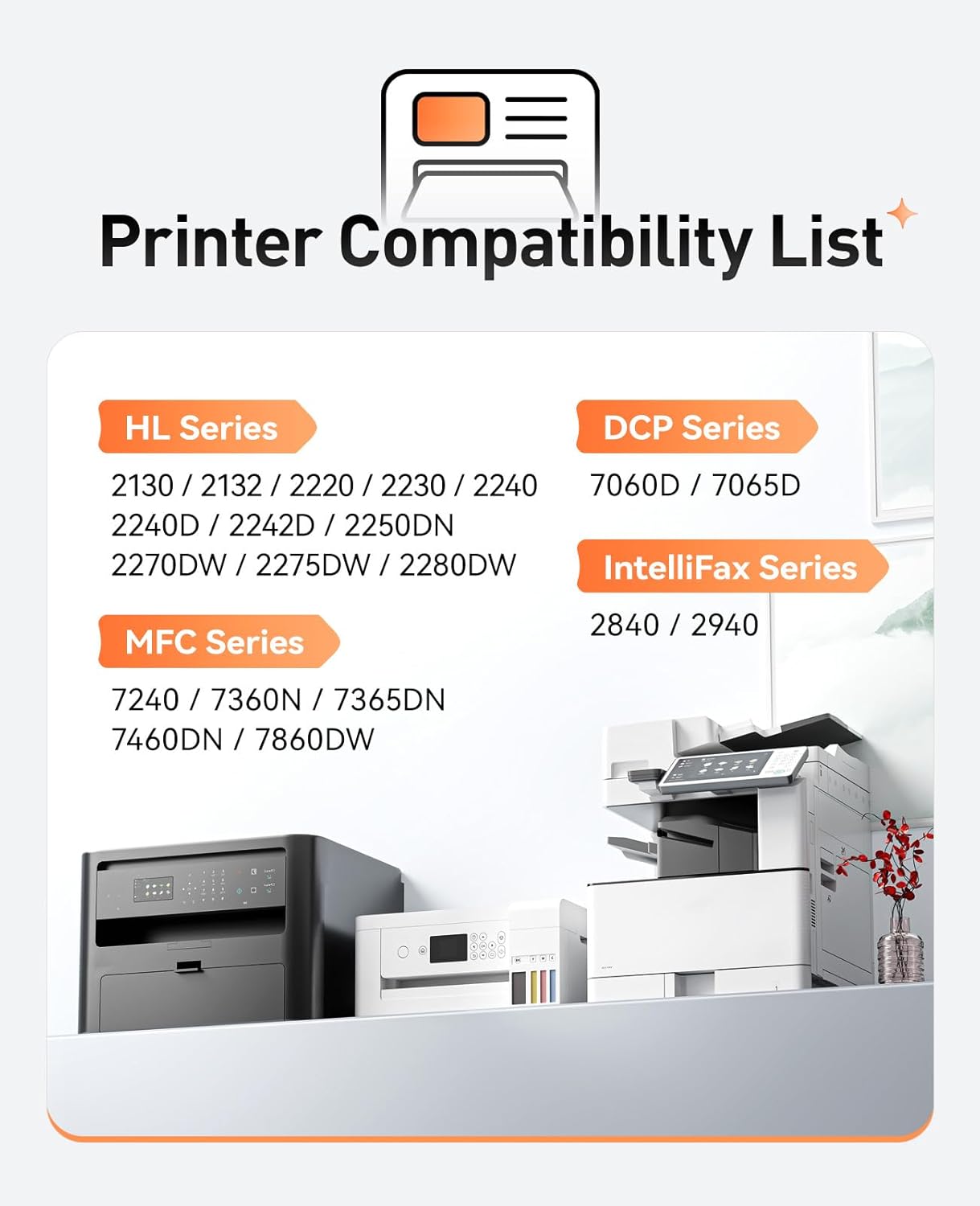 TN420 Toner Cartridge Black 2-Pack Replacement Compatible for Brother TN-420 TN450 TN-450 HL-2270DW HL-2280DW HL-2230 MFC-7360N MFC-7860DW DCP-7065DN Intellifax 2840 2940 MFC-7240 HL-2240D Printer Ink