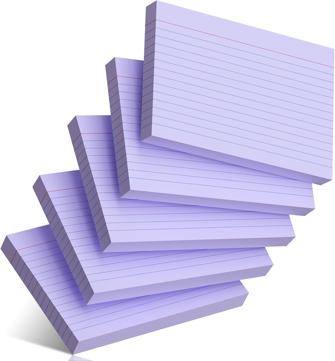 200 Pcs Index Cards 4 x 6 Inch Ruled Purple Index Cards, College Ruled Flash Cards for School, College, Office and Home Organization, Durable Study To Do List Note Cards with Ruled Lines, 5 Pack of 40