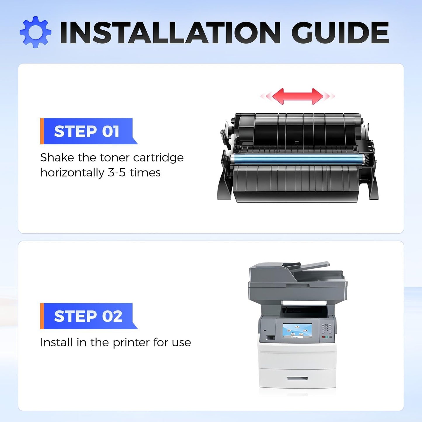 X651A11A Black Toner Cartridge with chip High Yield 1-Pack Replacement for Lexmark X651A11A Toner Compatible with Lexmark X651DE X652DE X654DE X656DE X656DTE X658DFE X658DME X658DTFE X658DTME Printer