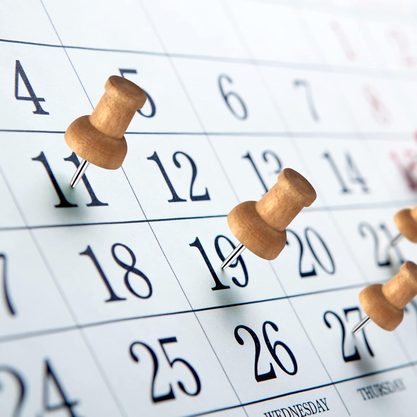 40Pcs Wood Push Pins, Thumb Tacks for Decorative, Wooden Pins and Tacks, Cork Board Thumbtacks, Cute Thumbtack for Wall and Bulletin Board, Map Pins