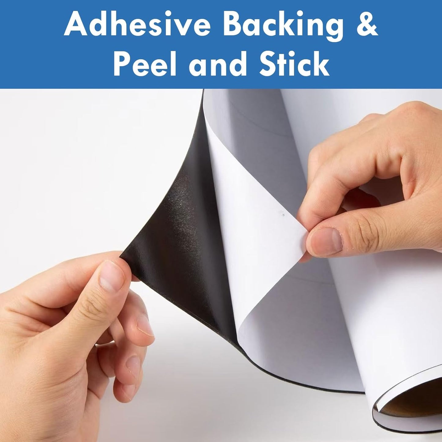 Magnetic Whiteboard Sticker - Adhesive Backing 24'' x 16'' Dry Erase Board for Wall Whiteboard Contact Paper for Office Home Door Include Marker Magnet Eraser