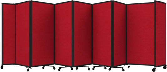 Versare Room Divider 360 Portable Wall Partition | Folding Panels | Large Freestanding Divider | Locking Wheels | Temporary Room Separator