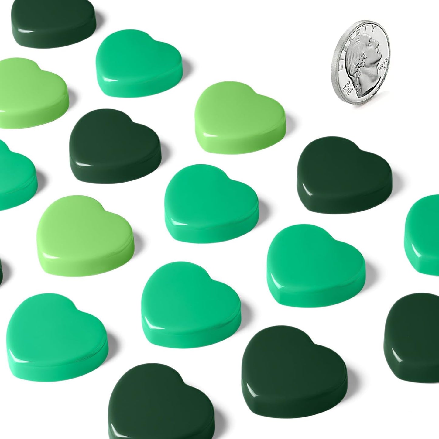 30PCS Heavy Duty Fridge Magnets - Small Cute Refrigerator Magnets for Whiteboard, Lockers & Kitchen, Cute Strong Magnets - Mini Decorative Magnet for Home, School, Office, Crafts,Locker (Green)