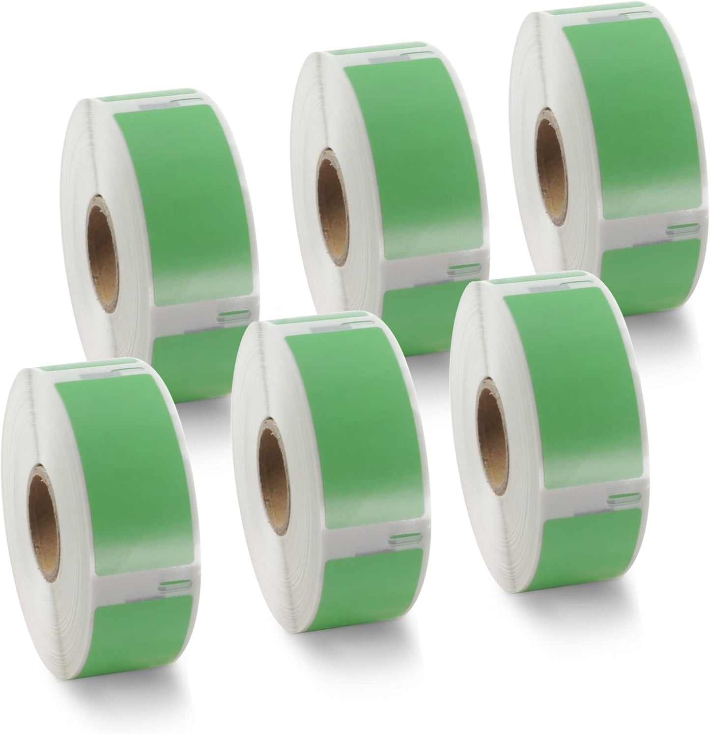 BETCKEY Colored Labels Compatible with Dymo 30336 (1" x 2-1/8") Return Address Labels, Compatible for Dymo LabelWriter Thermal 450, 4XL & Zebra Desktop Printers [6 Rolls, 3000 Labels, Green]