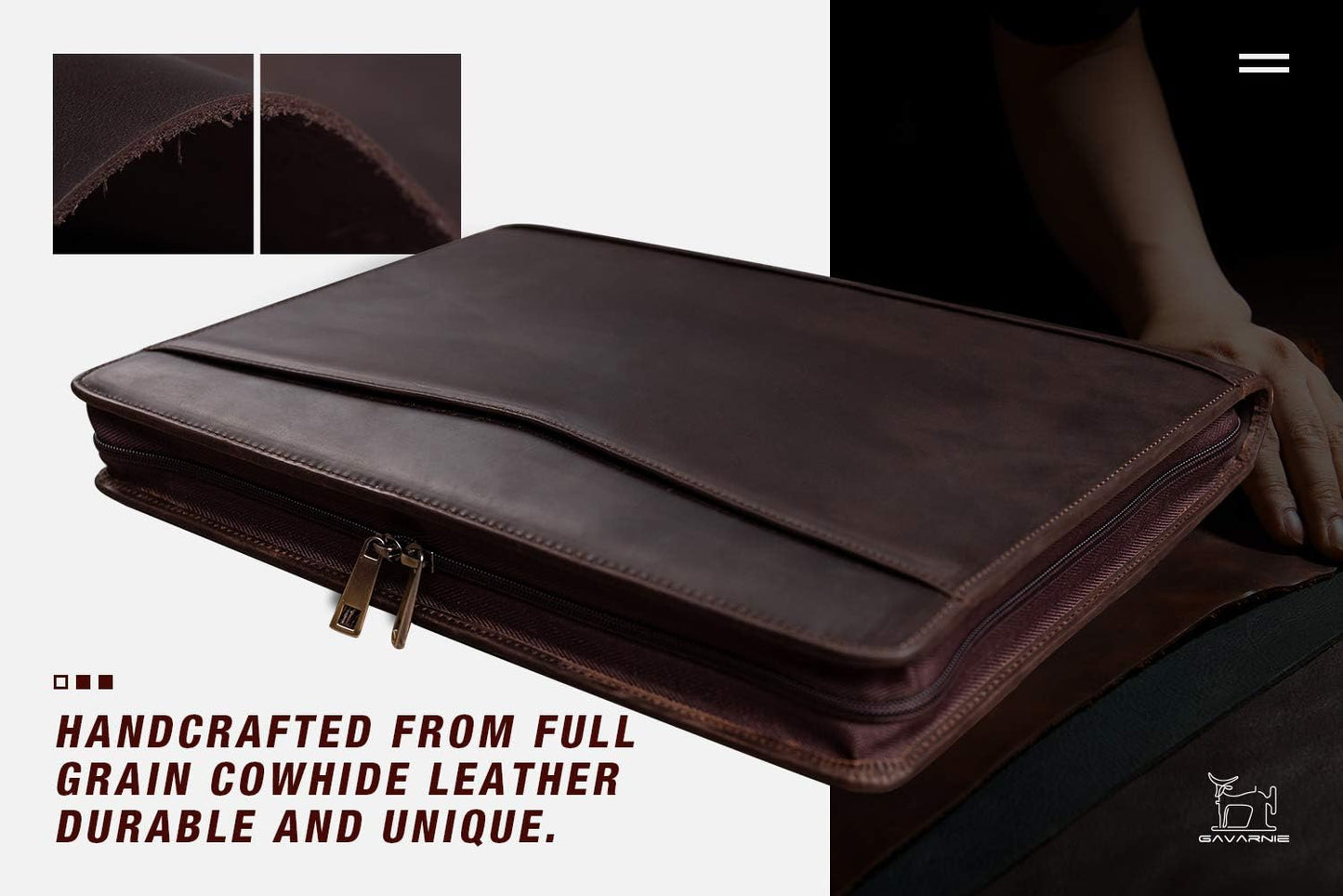 Personalized Leather Portfolio Padfolio for Men, Engraved Gifts for Father's Day for Husband from Wife, Customized Leather Gifts Present for Son/Dad, for Birthday, Dark Brown
