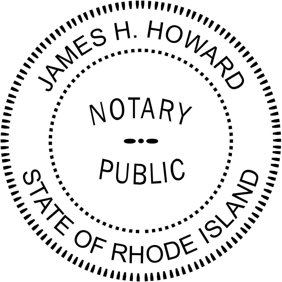 Rhode Island Round Notary Stamp | Official State Notary Stamp | Official Seals | Meets State Specifications (Rhode Island, Round Stamp)