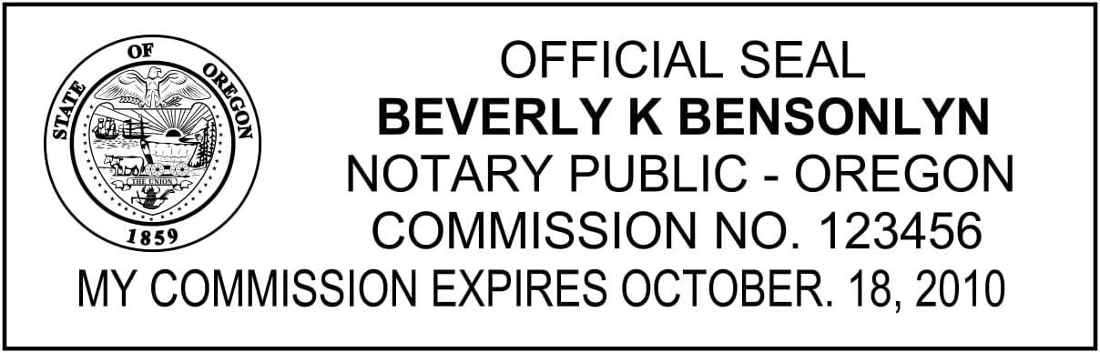 Notary Stamp Seal Ink Personalized Self Inking Stamp Custom Stamp Rubber Stamp Trodat 4913 Self Ink Notary Stamp - 7/8" x 2-3/8" Impression Area - Manufacturer Certificate Required