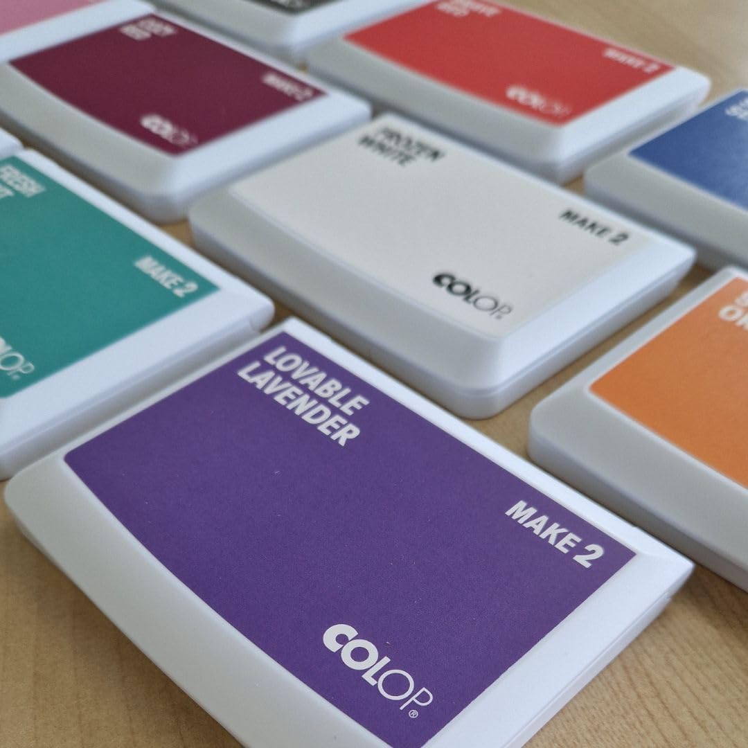 COLOP Make Series, Ink Stamp Pads, with Non-Toxic Premium Ink, Water-Based Acid-Free (Cozy Red, Make 2-2-3/4" x 4-1/4")