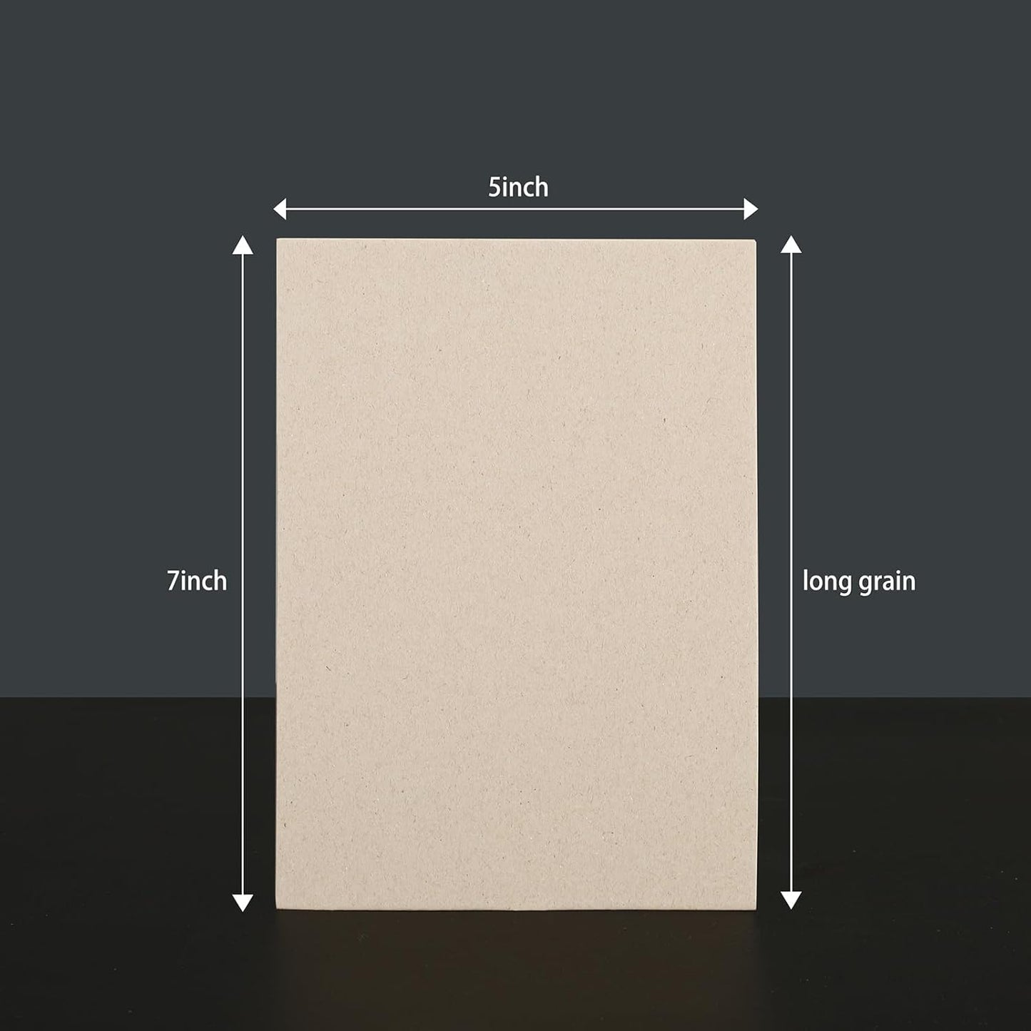 25 Pcs Book Board, Binder Board, Cover Board, Heavy Duty Chipboard for Book Binding, DIY Cardboard (Gray, 5 x 7 Inch 80PT)