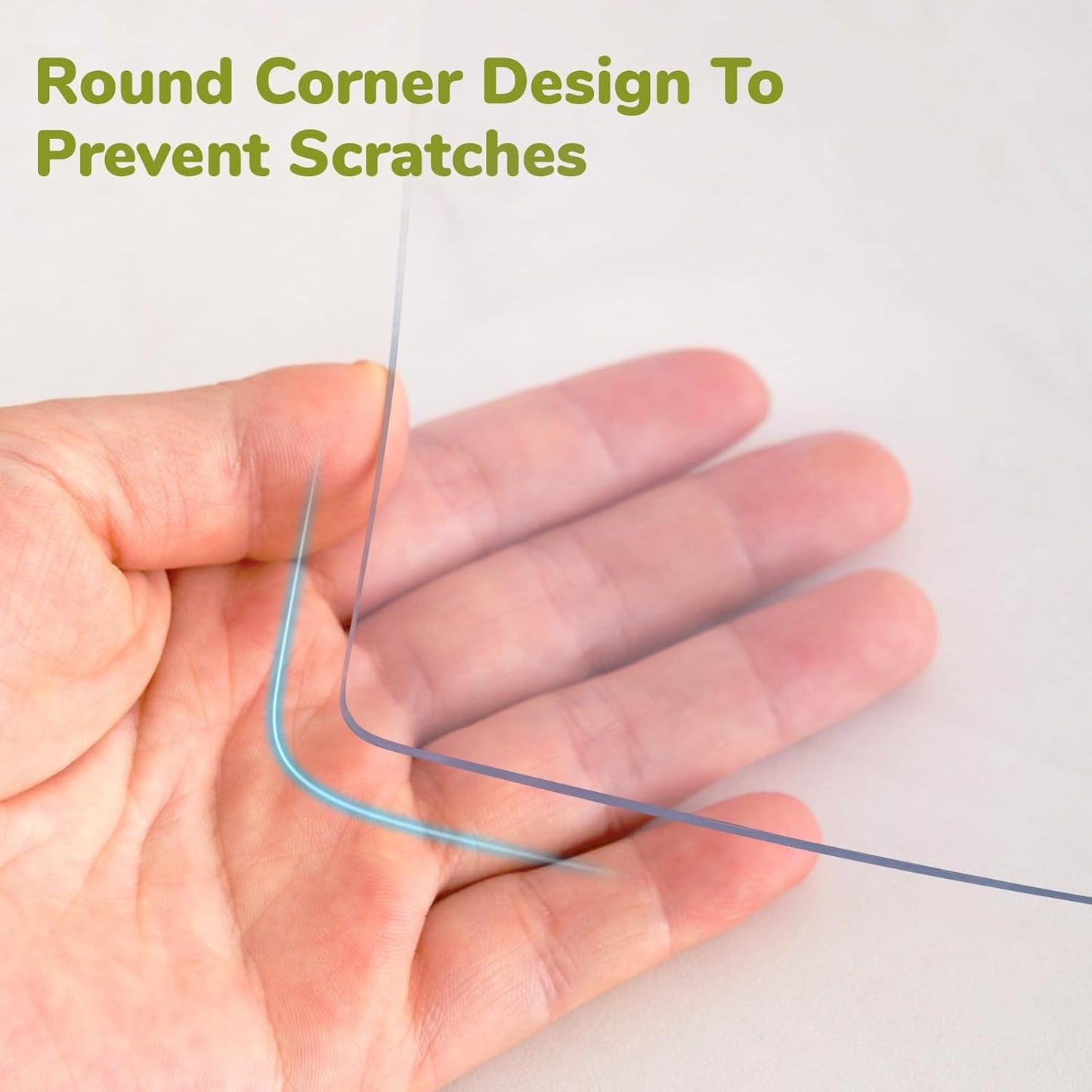 16 x 30 Inch Clear Table Cover Protector, Clear Desk Mat, Clear Table Protector, 1.5mm Thick Plastic Table Cover, Vinyl Table Protector, Clear Desk Pad, Desk Mats on Top of Desks