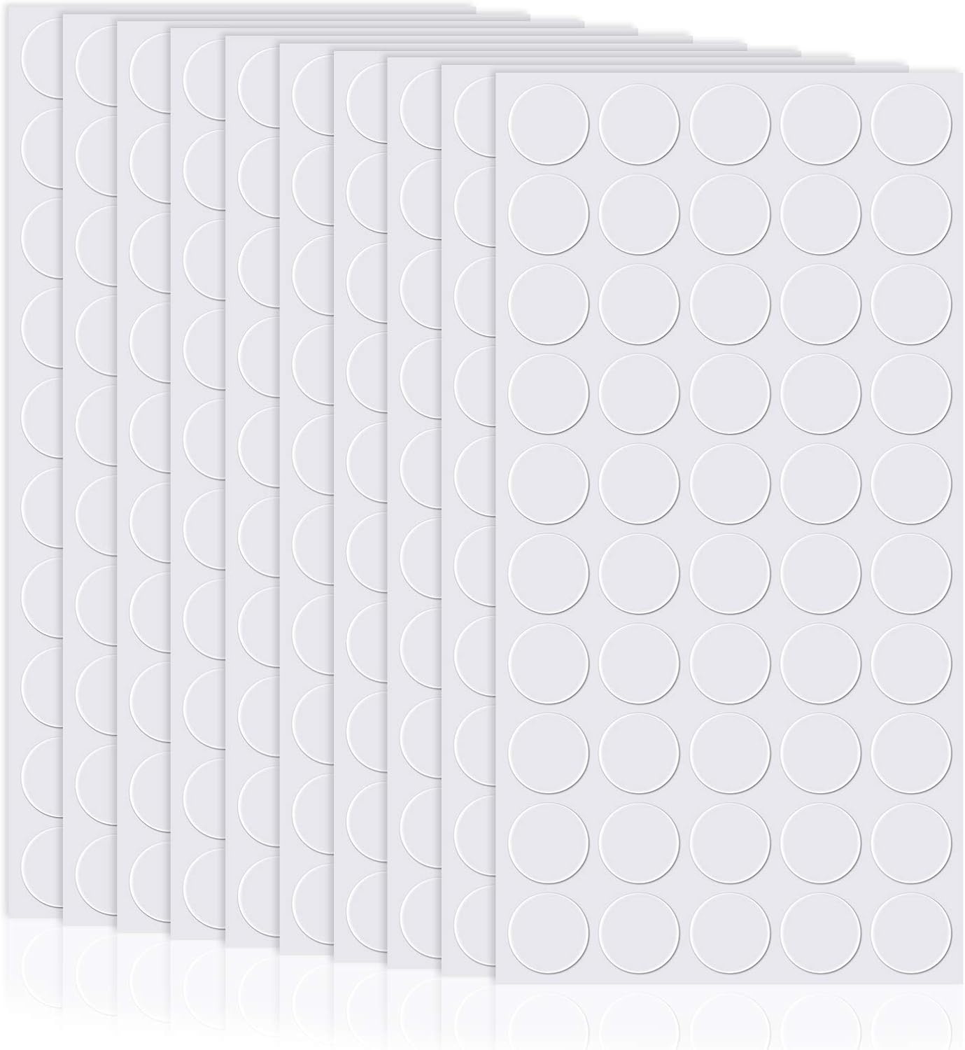 Zonon 500 Pcs Double Sided Adhesive Dots Clear Glue Point Tape Stickers Balloon Glue Round Mini No Traces Adhesive Sticker Dot Sticker for Classroom Decor Craft DIY Office (0.79 Inch/ 20 mm)
