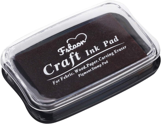 Large Finger Ink Pads for Kids Washable Craft Ink Stamp Pads, DIY for Rubber Stamps, Paper, Scrapbooking, Wood Fabric, Best Gift for Kids (3 x2inch Brown)