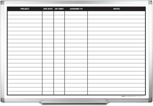 Project Planning Dry-Erase Whiteboard 60" x 40"