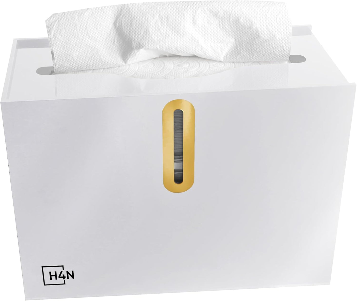 H4N Multifold Hand Paper Towel Dispenser Countertop, Compact Design, Single Sheet Dispensing for Home and Commercial Use, White