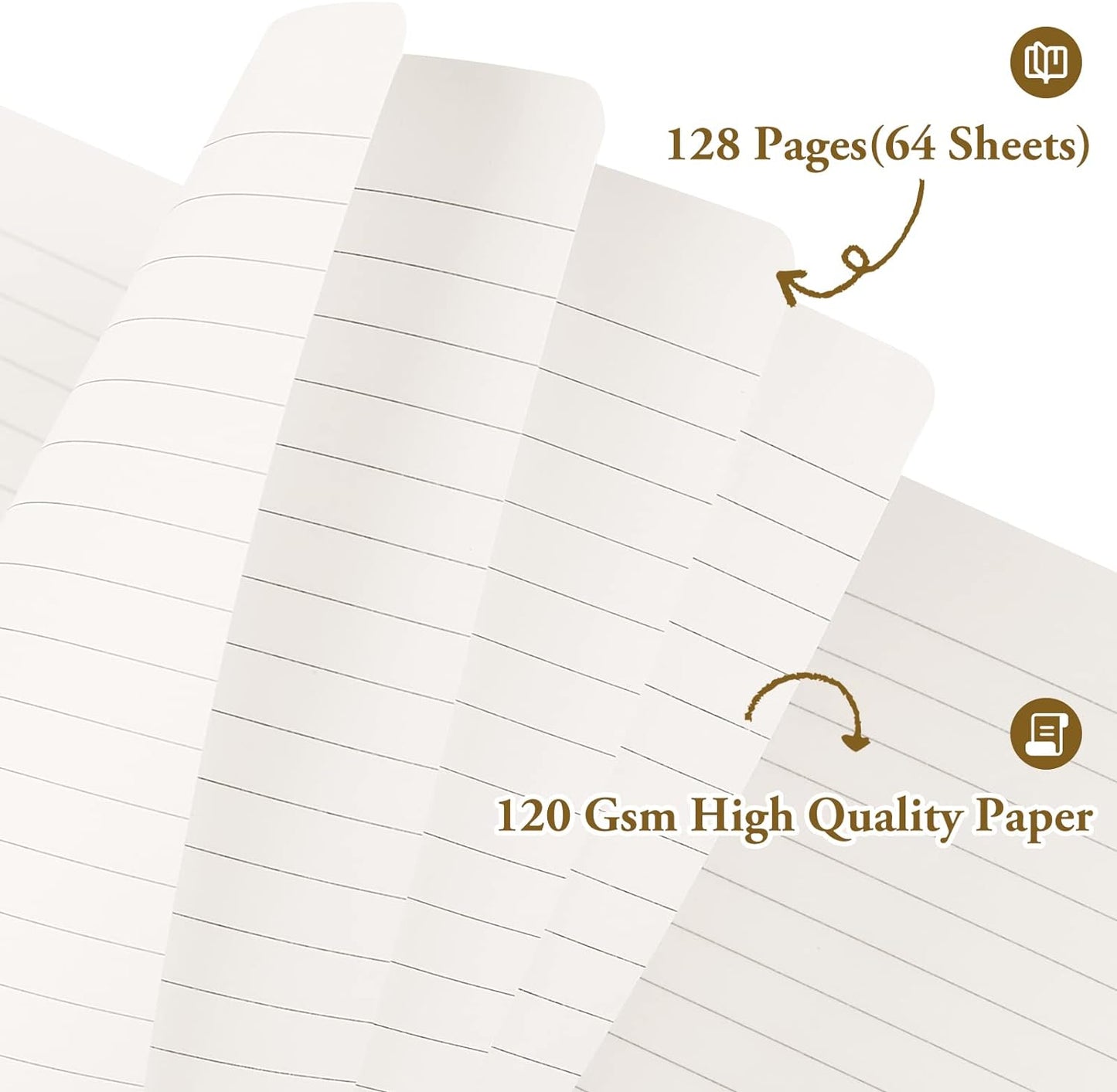 Huhuhero Notebook Journals, Ruled Journal for Writing, Premium Thick Paper Lined Hardcover Notebooks Bulk for Office School Note Taking College School Supplies 5"×8.25" (10, Teal)